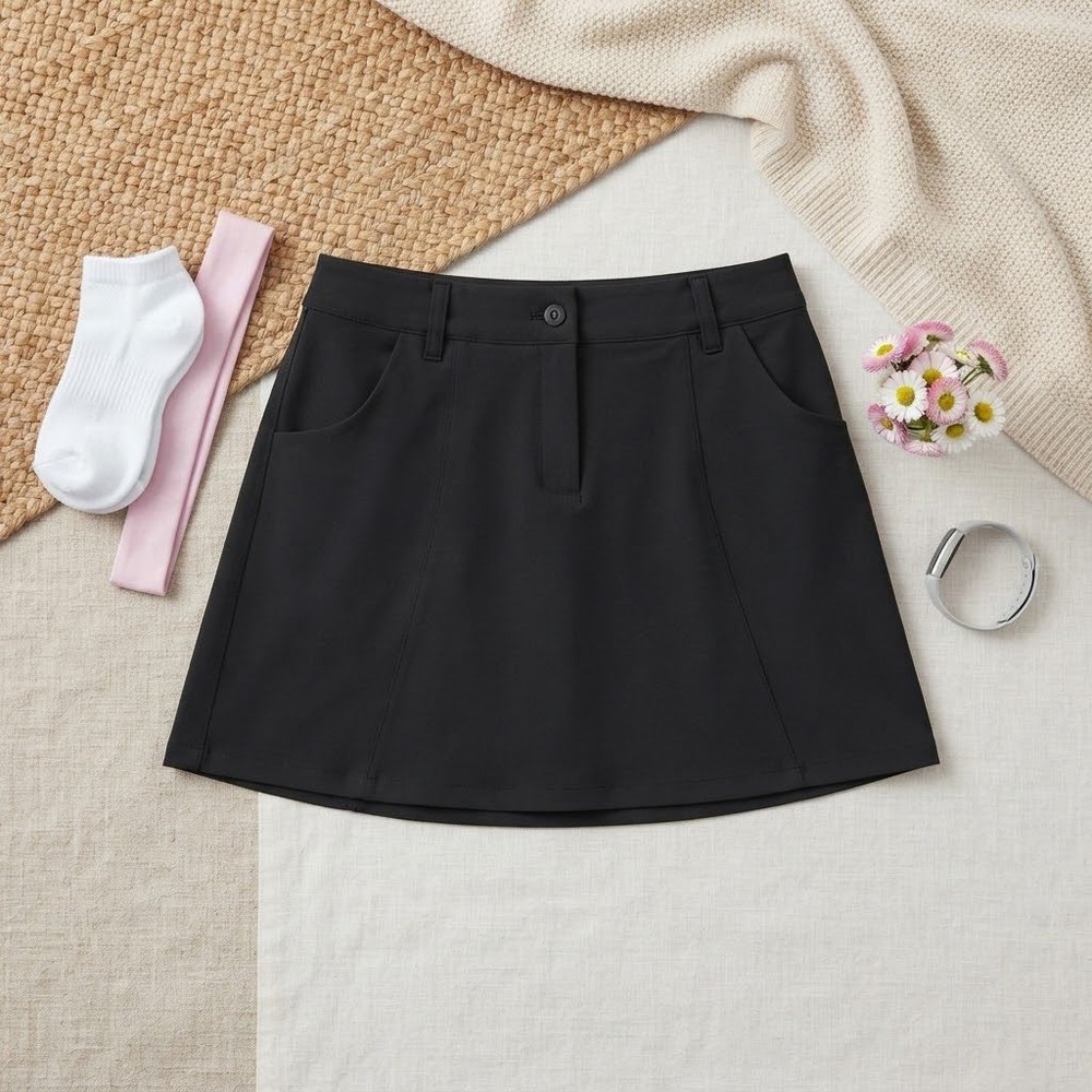 ExOfficio Womens Black Active Outdoor Travel Skort Size 4 Built-In Shorts